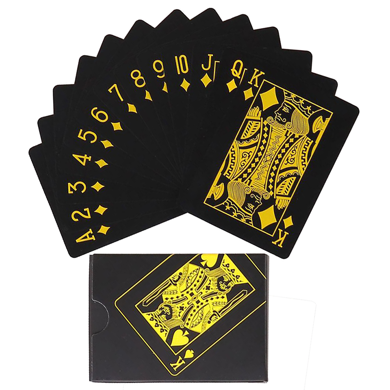 Black Gold Playing Card Poker Game Deck blue Silver Poker Suit Plastic Magic Waterproof Deck Of Card Magic Water Gift Black Gold Playing Card Poker Game Deck blue Silver Poker Suit Plastic Magic Waterproof Deck Of Card Magic Water Gift