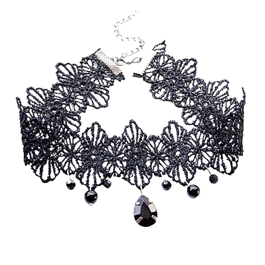 Black Lace Choker Ladies Punk Accessory