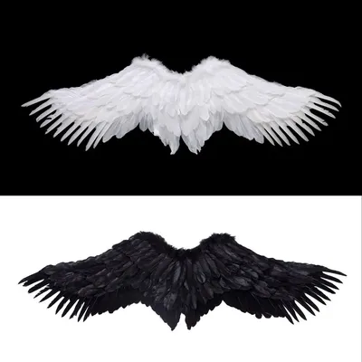 Black or Wite Anime Cosplay Wings Game Angel Wings Halloween Party Cosplay Costume Show Props Devil Wings
