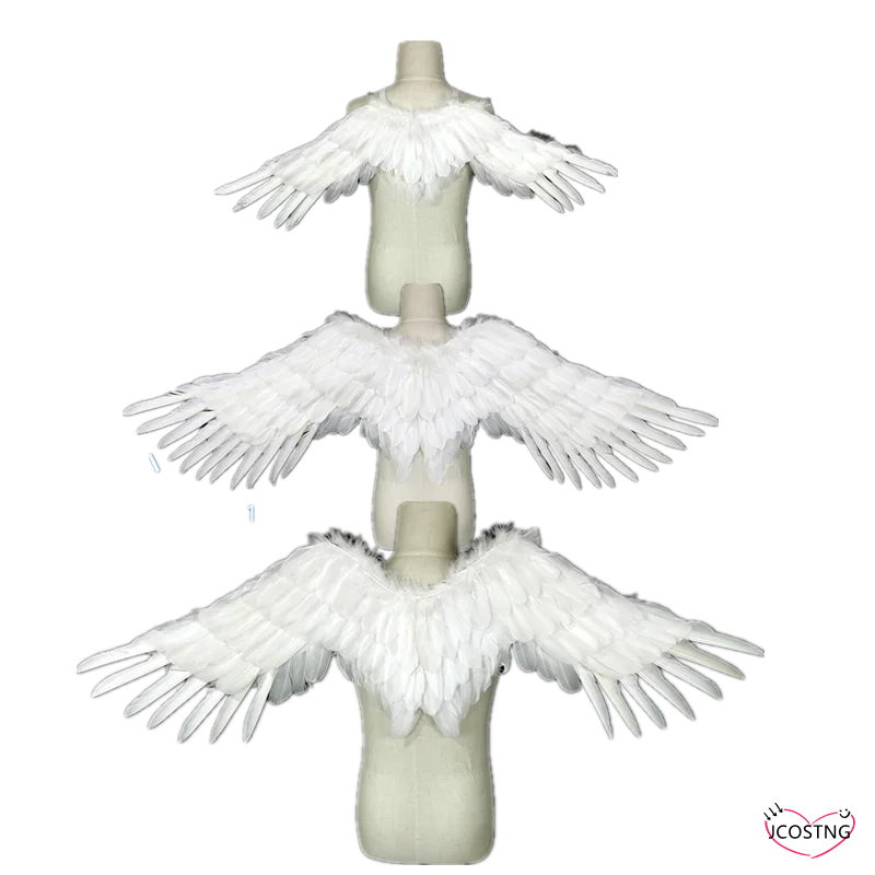 Black or Wite Anime Cosplay Wings Game Angel Wings Halloween Party Cosplay Costume Show Props Devil Wings