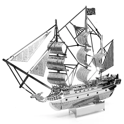 Black Pearl Pirate Ship 3D Metal Puzzle Model Kits DIY Laser Cut Puzzles Jigsaw Toy For Children Black Pearl Pirate Ship 3D Metal Puzzle Model Kits DIY Laser Cut Puzzles Jigsaw Toy For Children