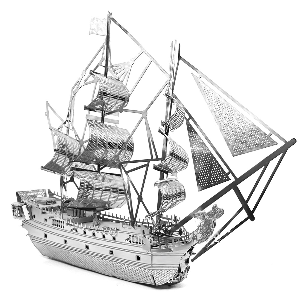 Black Pearl Pirate Ship 3D Metal Puzzle Model Kits DIY Laser Cut Puzzles Jigsaw Toy For Children Black Pearl Pirate Ship 3D Metal Puzzle Model Kits DIY Laser Cut Puzzles Jigsaw Toy For Children