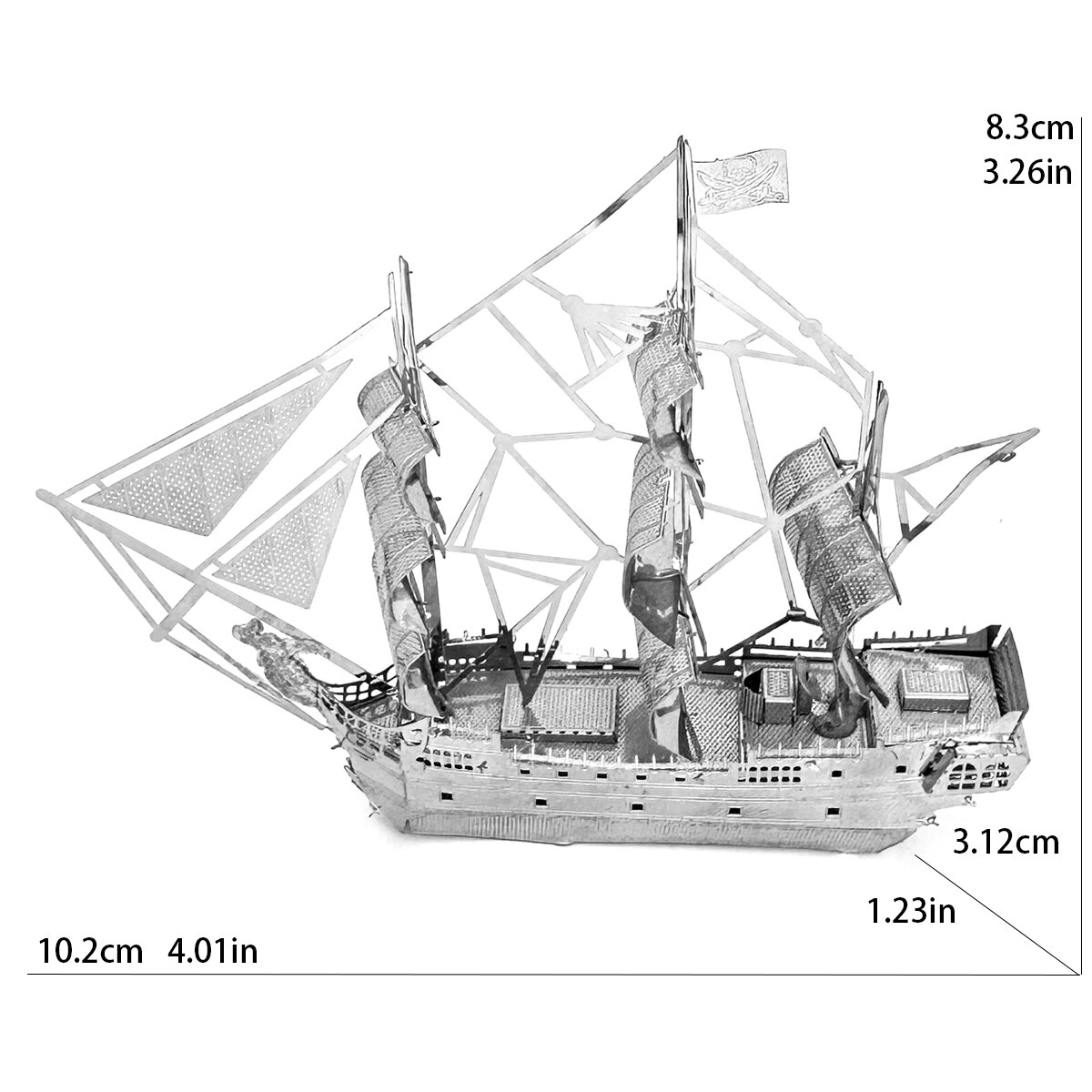 Black Pearl Pirate Ship 3D Metal Puzzle Model Kits DIY Laser Cut Puzzles Jigsaw Toy For Children Black Pearl Pirate Ship 3D Metal Puzzle Model Kits DIY Laser Cut Puzzles Jigsaw Toy For Children