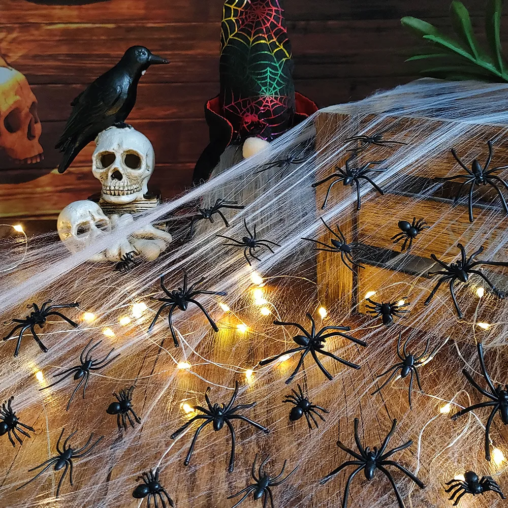 Black Plastic Halloween Spiders Black Plastic Halloween Spiders