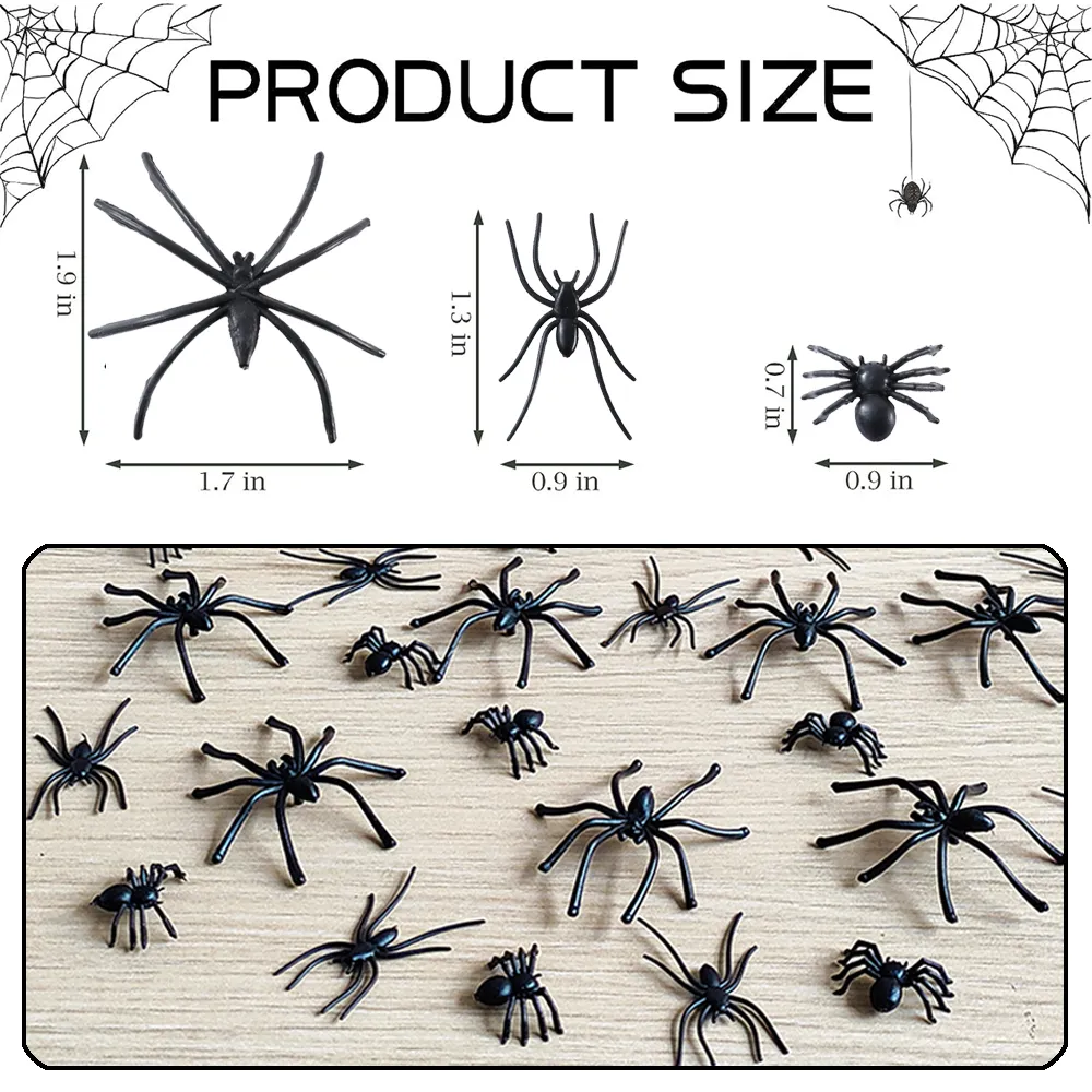 Black Plastic Halloween Spiders Black Plastic Halloween Spiders