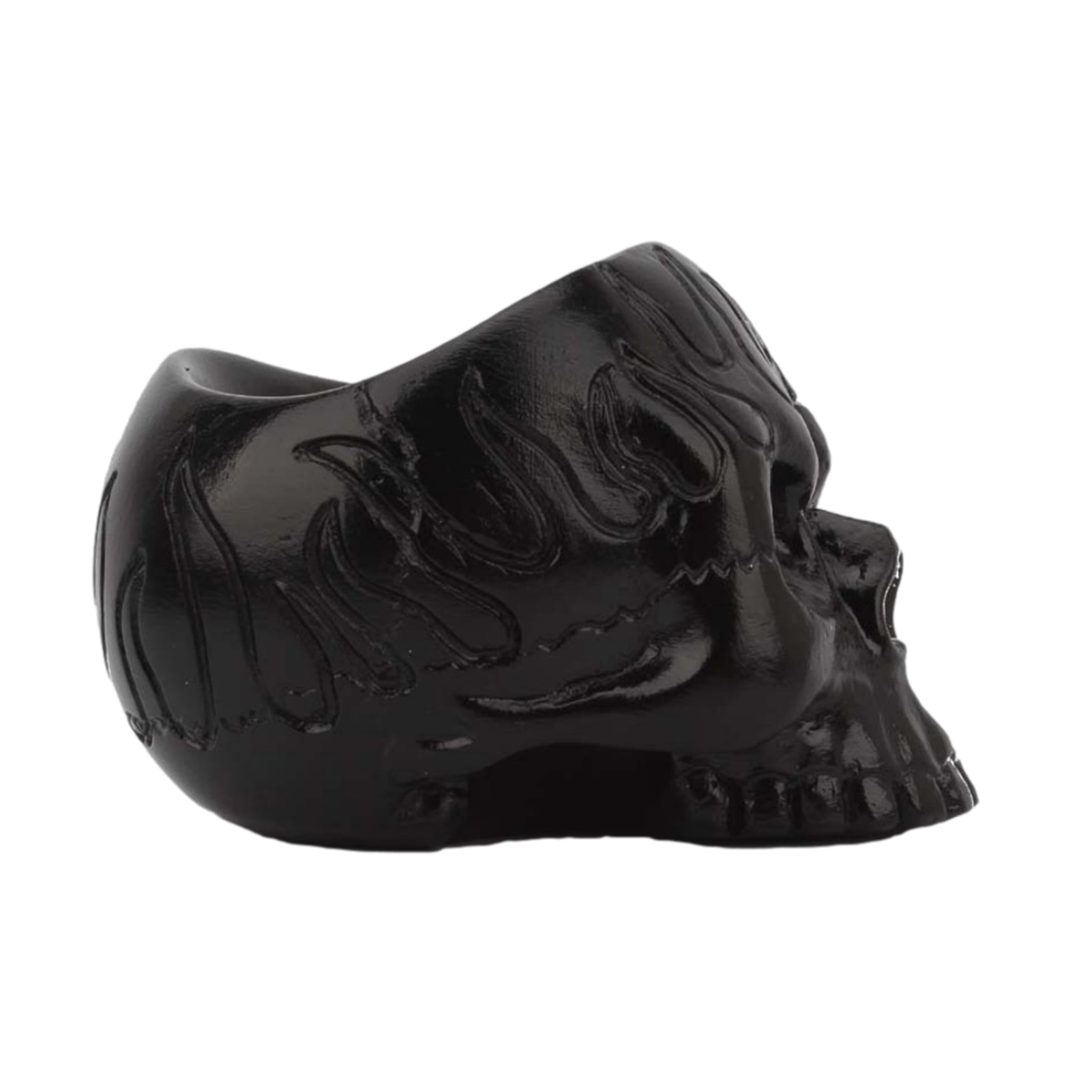 Black Resin Skull Candle Holder Black Resin Skull Candle Holder