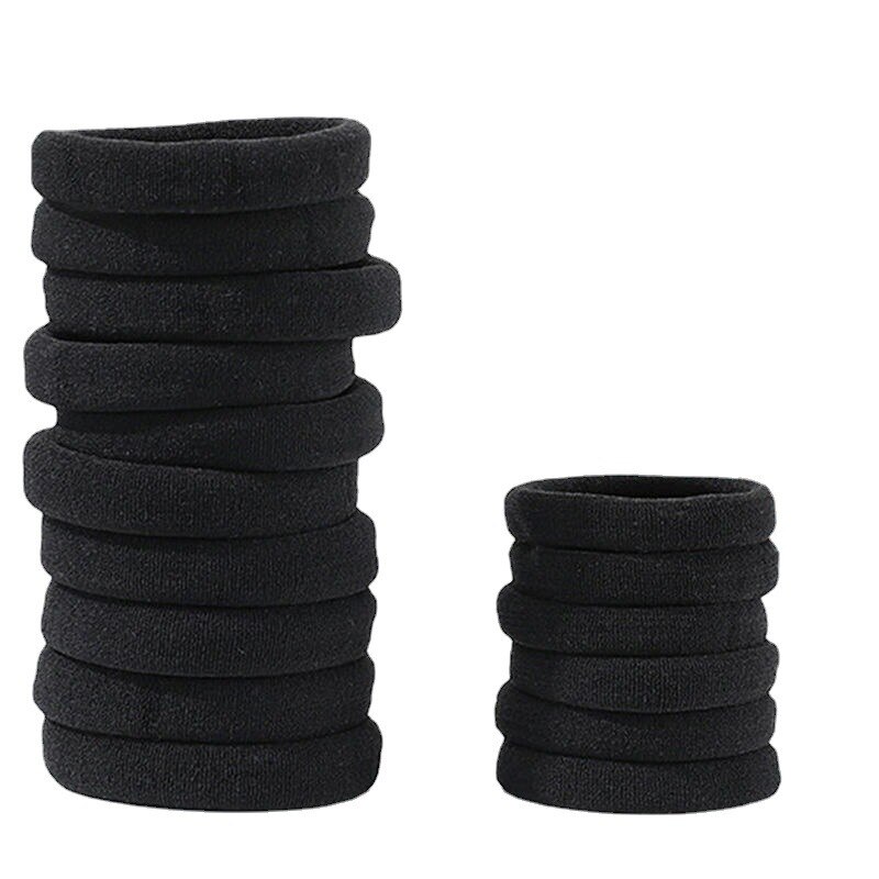 Black Seamless Hair Ties (50 Pcs)