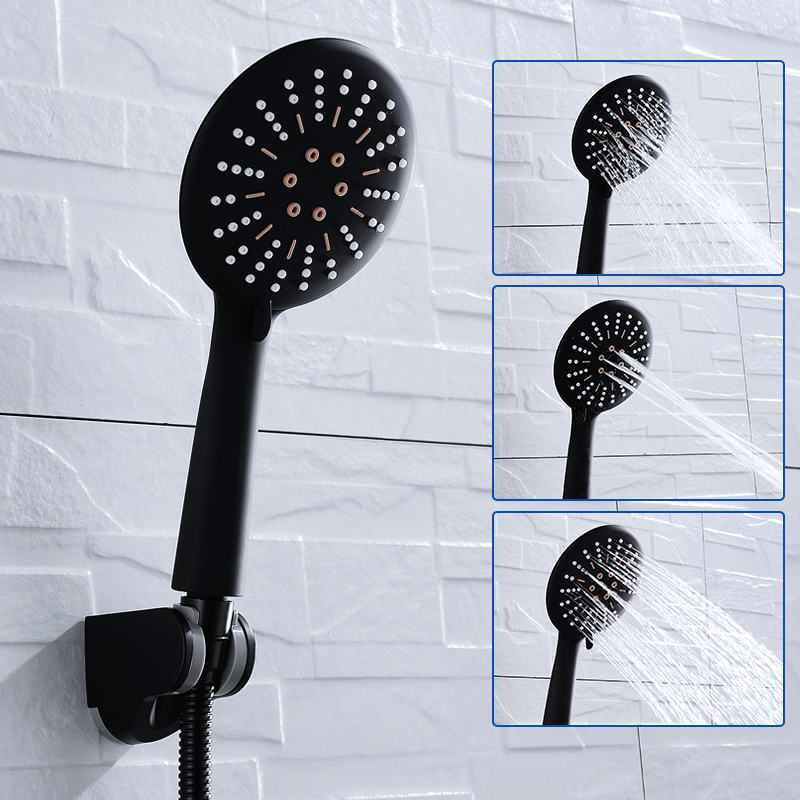 Black Shower Head 3 Functions