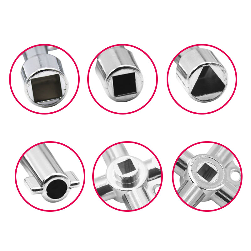 Black Universal Cross Triangle Wrench KEY for Train Electrical Elevator Cabinet Valve Alloy Triangle