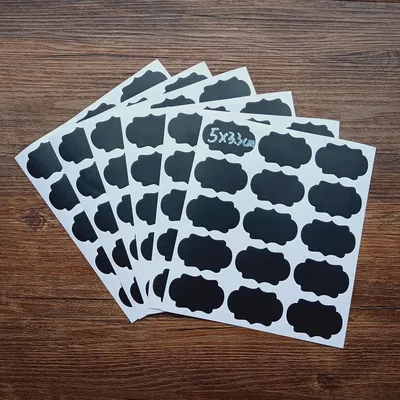 Blank Blackboard Kitchen Sticker Labels (90 pcs)