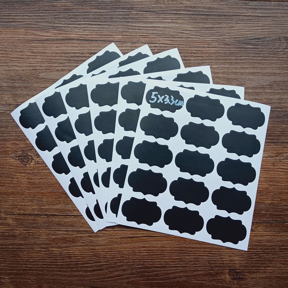 Blank Blackboard Kitchen Sticker Labels (90 pcs) Blank Blackboard Kitchen Sticker Labels (90 pcs)