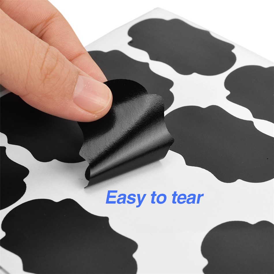 Blank Blackboard Kitchen Sticker Labels (90 pcs)