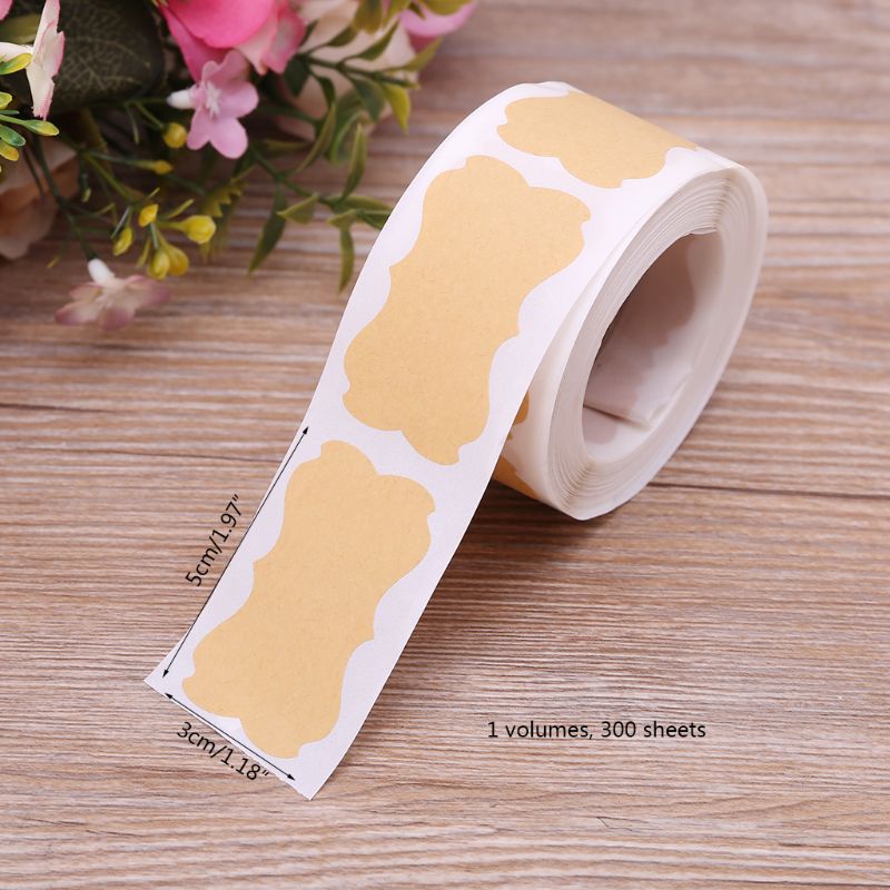 Blank Kraft Sticker Labels (300pcs) Blank Kraft Sticker Labels (300pcs)