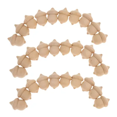 Blank Unfinished Wooden Acorns (30pcs)