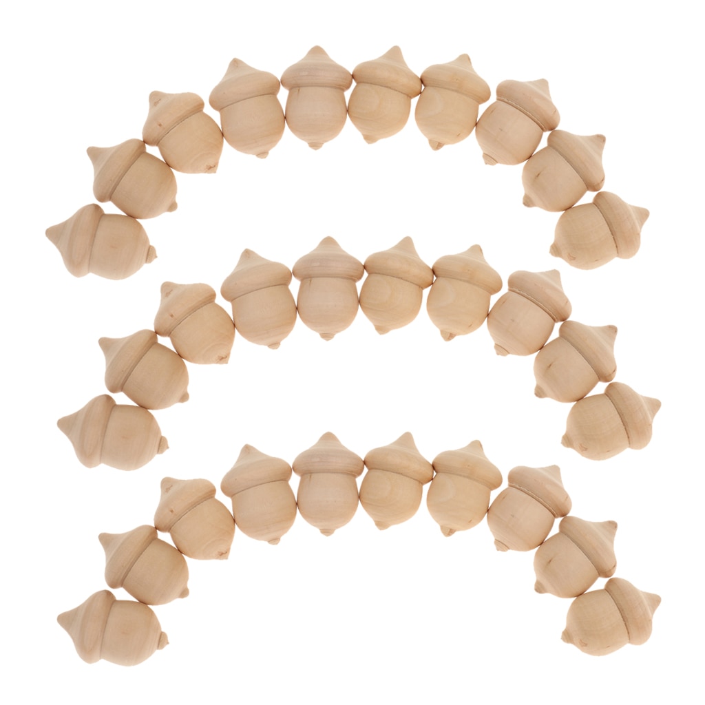Blank Unfinished Wooden Acorns (30pcs) Blank Unfinished Wooden Acorns (30pcs)