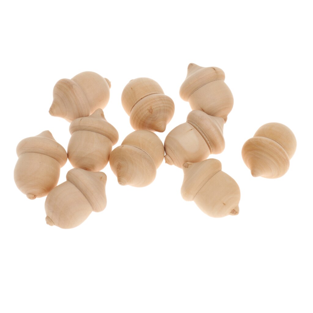 Blank Unfinished Wooden Acorns (30pcs)