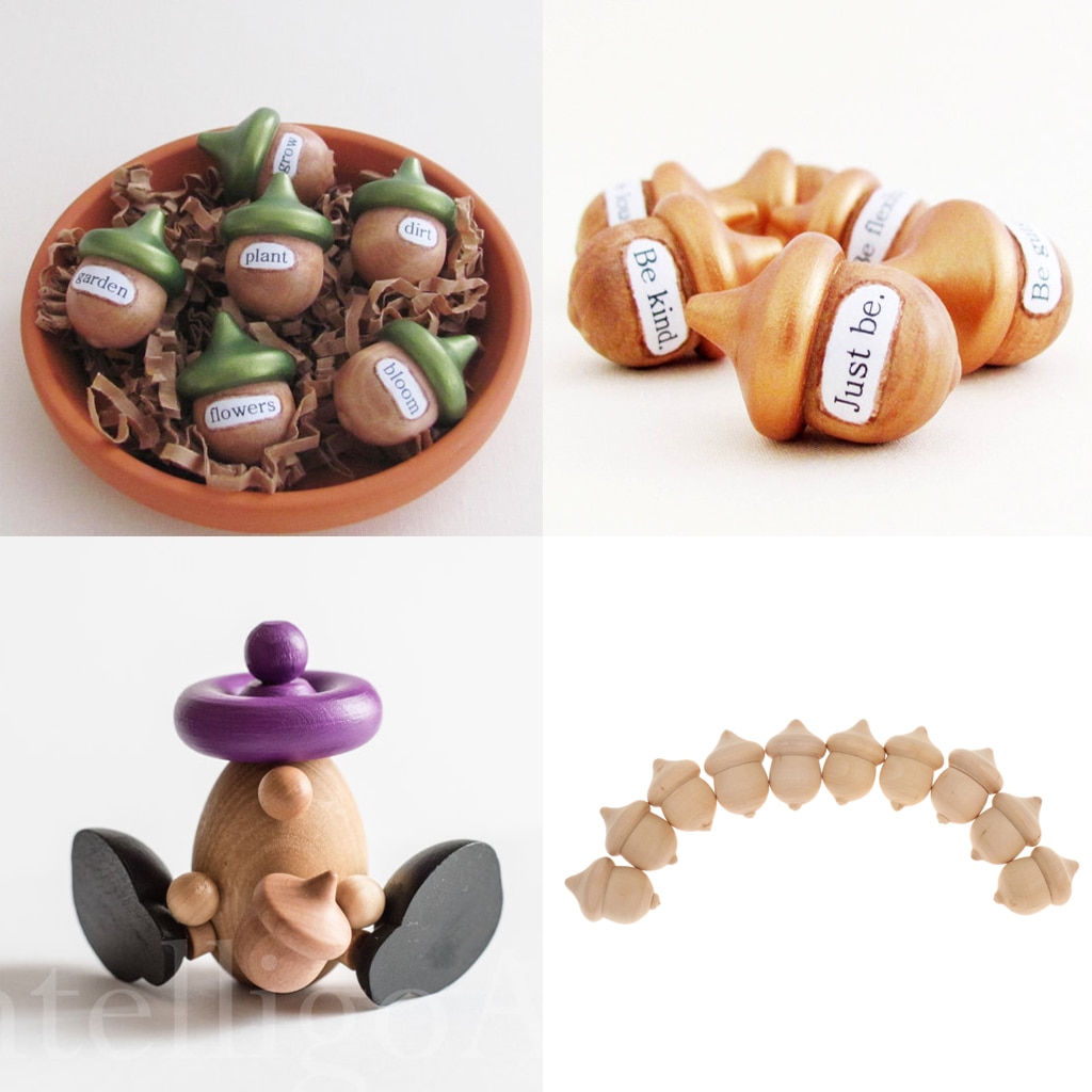 Blank Unfinished Wooden Acorns (30pcs)