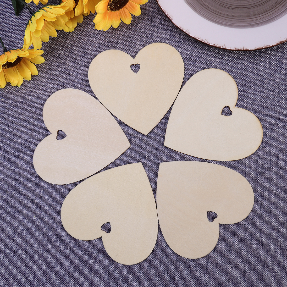 Blank Wooden Hearts for Crafts (50pcs) Blank Wooden Hearts for Crafts (50pcs)