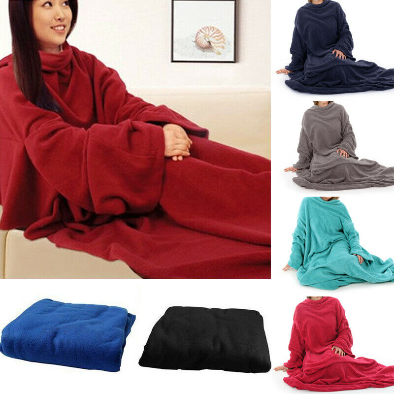 Blanket with Sleeves Fleece Cloth Blanket with Sleeves Fleece Cloth