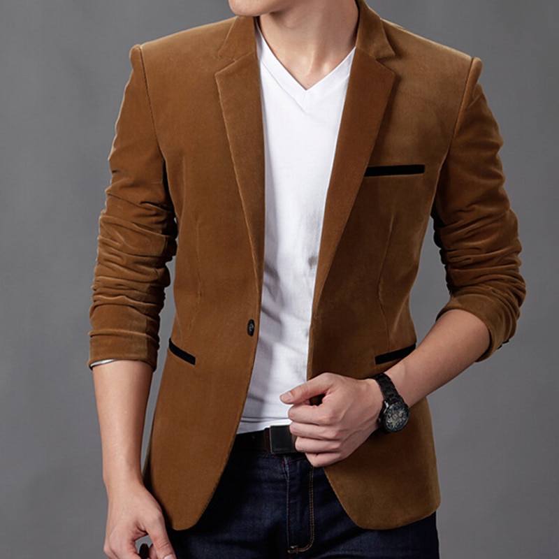 Blazer Jacket Fitted Men's Coat Blazer Jacket Fitted Men's Coat