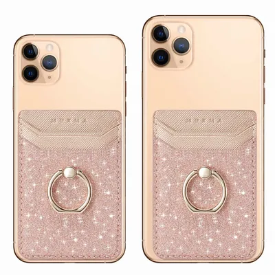 Bling Leather Mobile Phone Card Holder with Ring Bling Leather Mobile Phone Card Holder with Ring