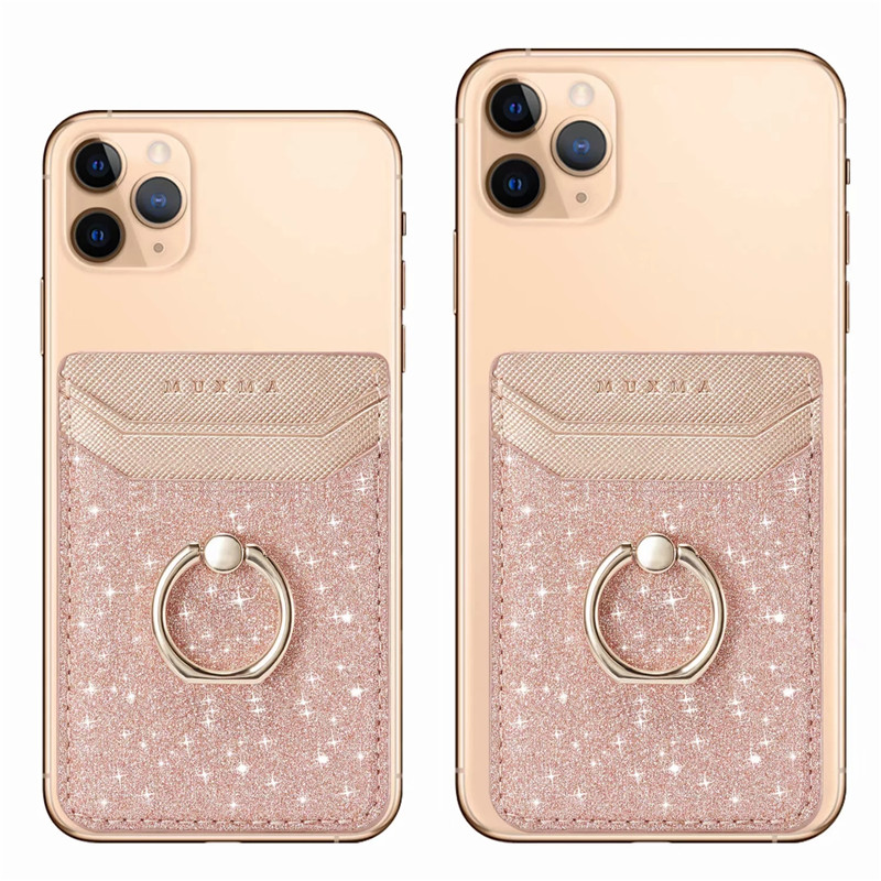 Bling Leather Mobile Phone Card Holder with Ring Bling Leather Mobile Phone Card Holder with Ring