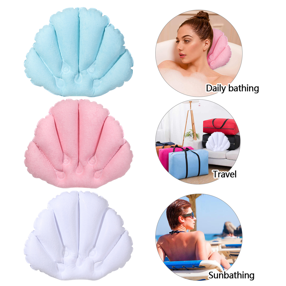 Blow Up Bath Pillow Neck Support