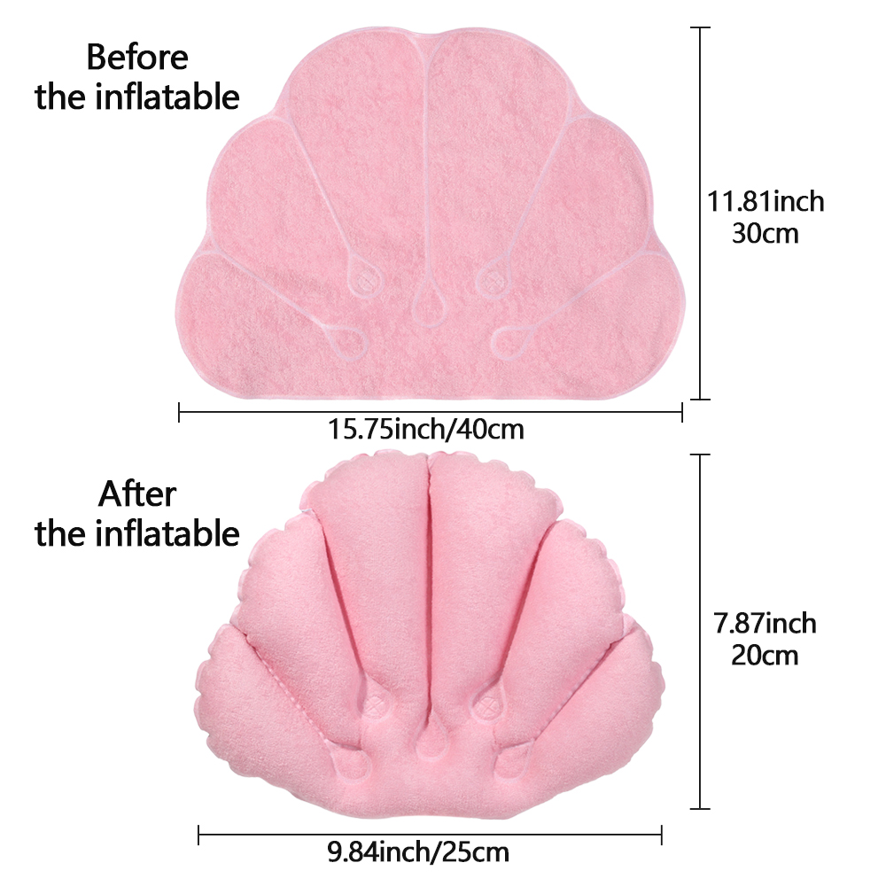 Blow Up Bath Pillow Neck Support