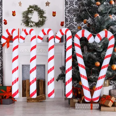 Blow Up Candy Cane Christmas Decoration Blow Up Candy Cane Christmas Decoration