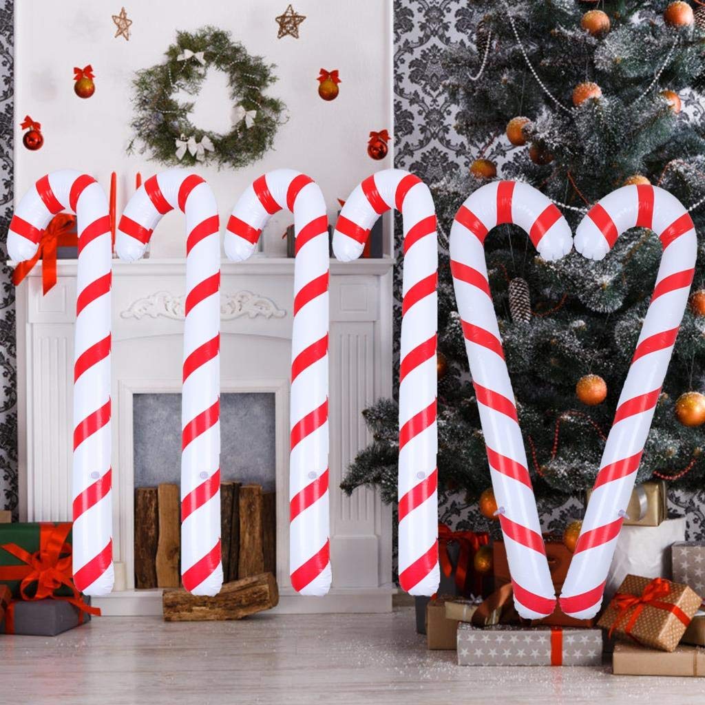 Blow Up Candy Cane Christmas Decoration Blow Up Candy Cane Christmas Decoration