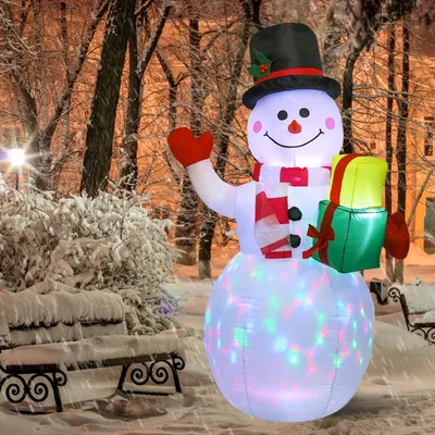 Blow Up Snowman with LED Lights Blow Up Snowman with LED Lights