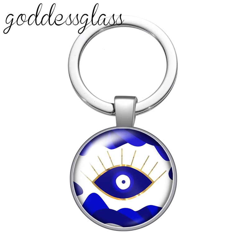 Blue Evil Eye Keyring
