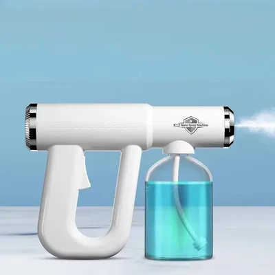 Blue Light Nano Hairspray 300ML USB Rechargeable Barber Sprayer Bottle Wireless Steam Gun for Grooming & Styling Tools