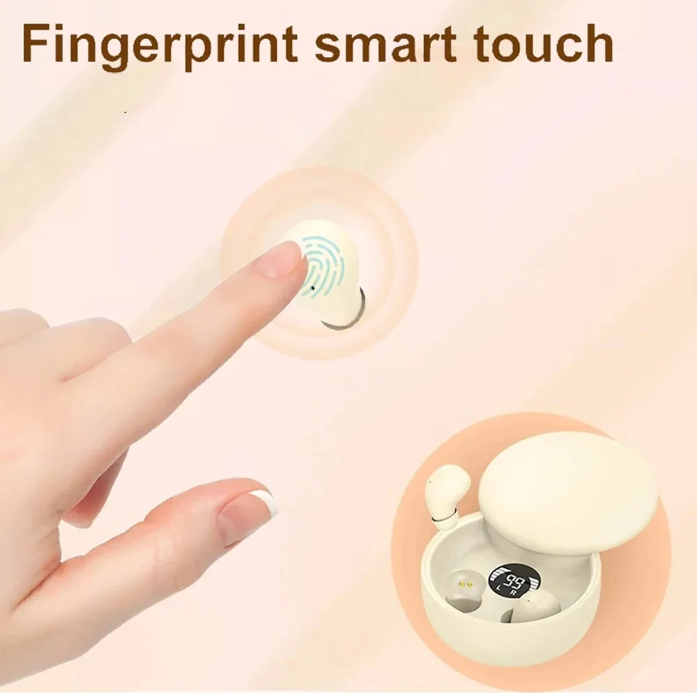 Bluetooth 5.4 Wireless Earphones Small Earbuds Sleeping Sport Invisible Headphones Bass Sound Quality Headset Sliding Bluetooth 5.4 Wireless Earphones Small Earbuds Sleeping Sport Invisible Headphones Bass Sound Quality Headset Sliding