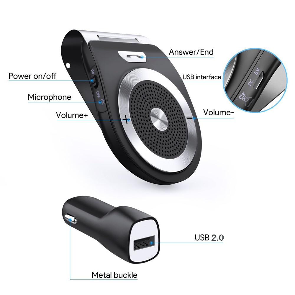Bluetooth Handsfree Car Kit Receiver Bluetooth Handsfree Car Kit Receiver