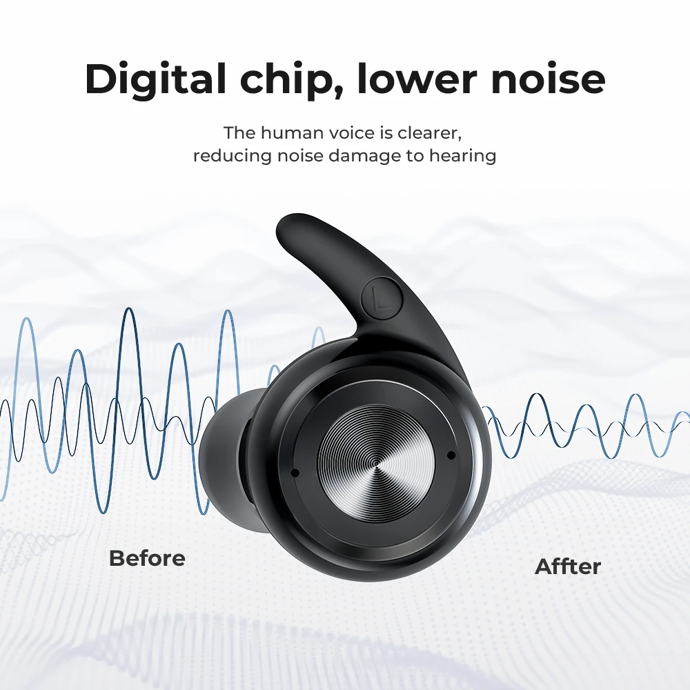 Bluetooth Hearing Aid Rechargeable Hearing Device Audifonos Sports Appearance Digital Chips ITE Ear Hearing Aids For
