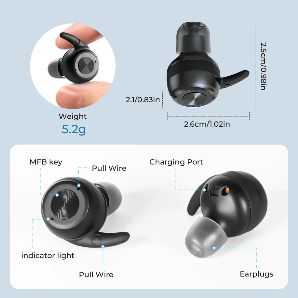 Bluetooth Hearing Aid Rechargeable Hearing Device Audifonos Sports Appearance Digital Chips ITE Ear Hearing Aids For
