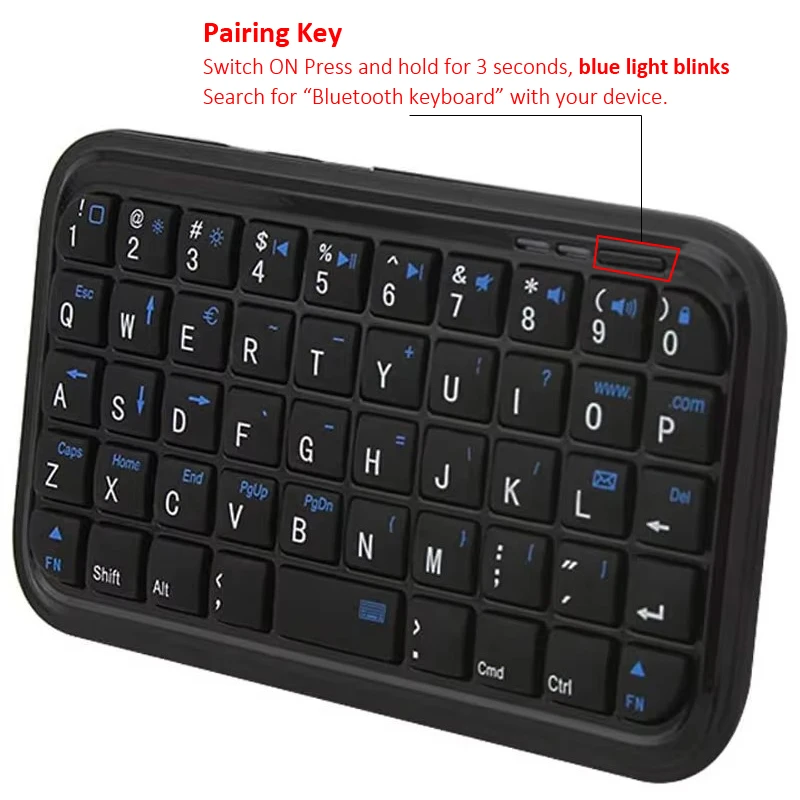 Bluetooth Keyboard Type-C Rechargeable Mini Slim Travel Size Wireless Keypad Portable 49 Key Keyboard for Tablets Bluetooth Keyboard Type-C Rechargeable Mini Slim Travel Size Wireless Keypad Portable 49 Key Keyboard for Tablets