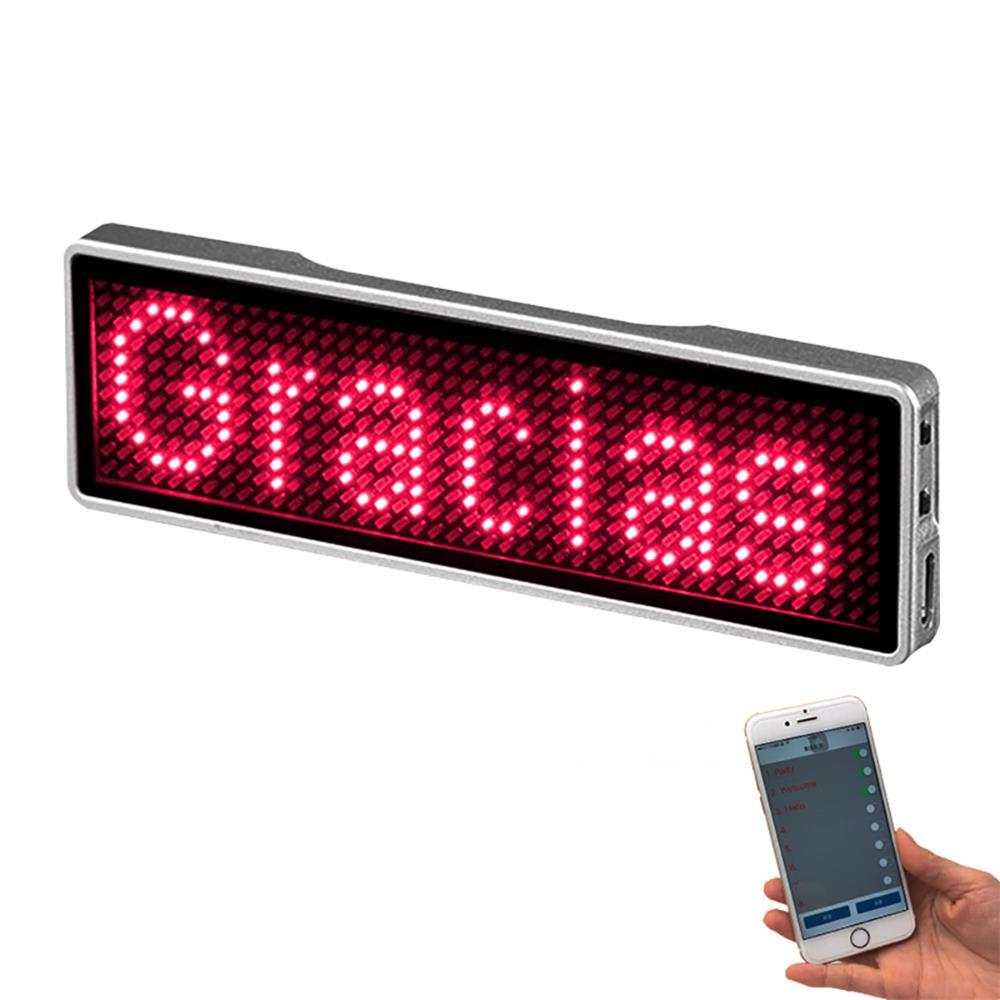 Bluetooth LED Name Badge DIY Programmable Scrolling Message Board Mini LED Display HD Text Digits Pattern Display Bluetooth LED Name Badge DIY Programmable Scrolling Message Board Mini LED Display HD Text Digits Pattern Display