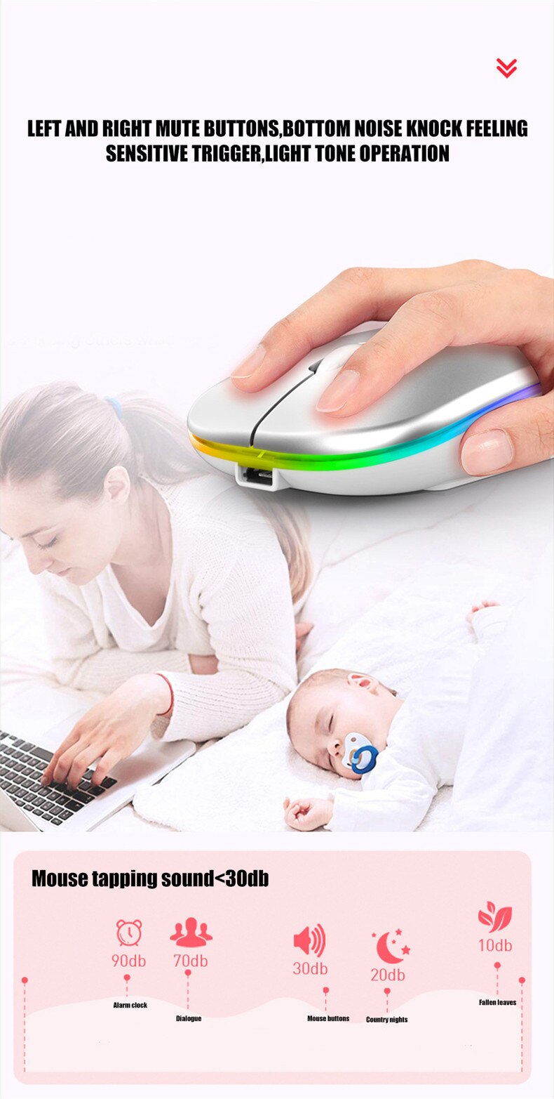 Bluetooth Rechargeable Mouse Wireless Device Bluetooth Rechargeable Mouse Wireless Device