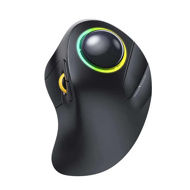 Bluetooth RGB Trackball Mouse 2.4GHz Wireless Finger Control Rechargeable Ergonomic Backlit Rollerball Mice for Mac iPad Bluetooth RGB Trackball Mouse 2.4GHz Wireless Finger Control Rechargeable Ergonomic Backlit Rollerball Mice for Mac iPad