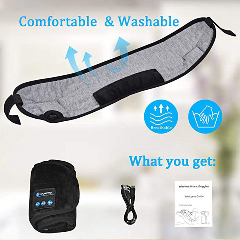 Bluetooth Sleeping Headphones Eye Mask Sleep Headphones Bluetooth Headband Soft Elastic Comfortable Wireless Music Bluetooth Sleeping Headphones Eye Mask Sleep Headphones Bluetooth Headband Soft Elastic Comfortable Wireless Music