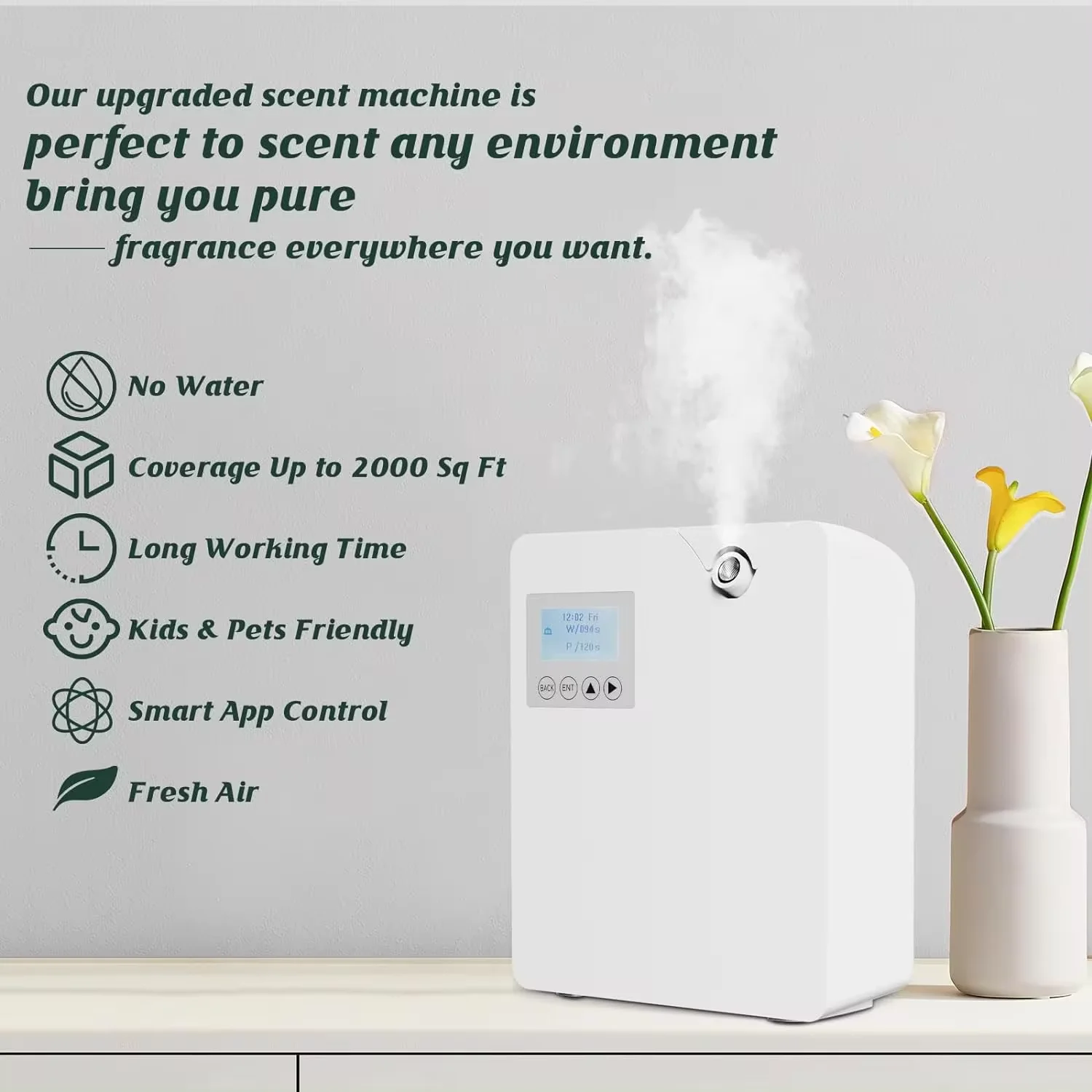 Bluetooth Smart Aroma Diffuser Hotels Air Freshener Flavoring Diffuser Coverage 300m³ Electric Smell For Home Smell Bluetooth Smart Aroma Diffuser Hotels Air Freshener Flavoring Diffuser Coverage 300m³ Electric Smell For Home Smell