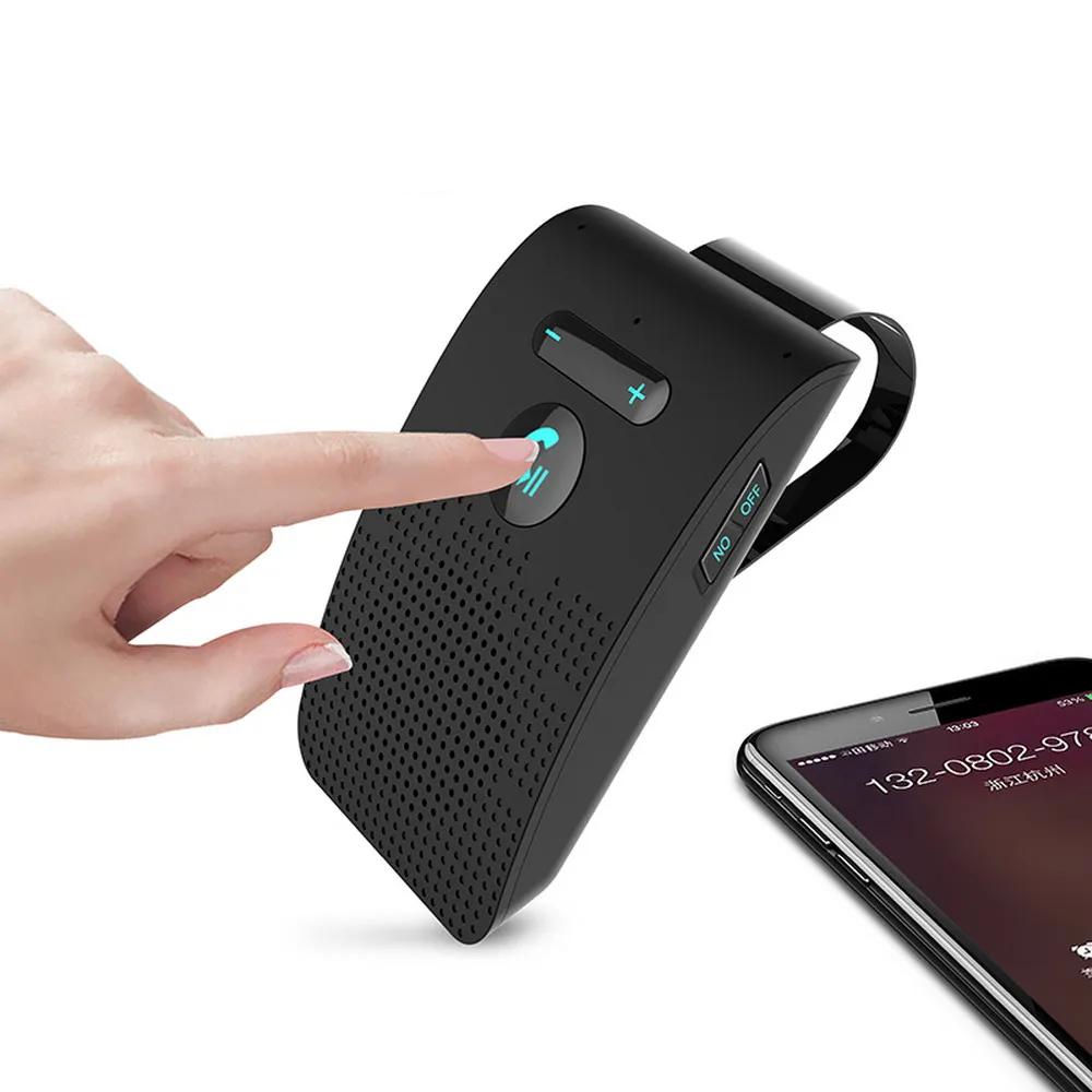 Bluetooth Speaker Handsfree Car Kit Sun Visor Clip Wireless Audio Receiver Speakerphone Loud Music Player Dual