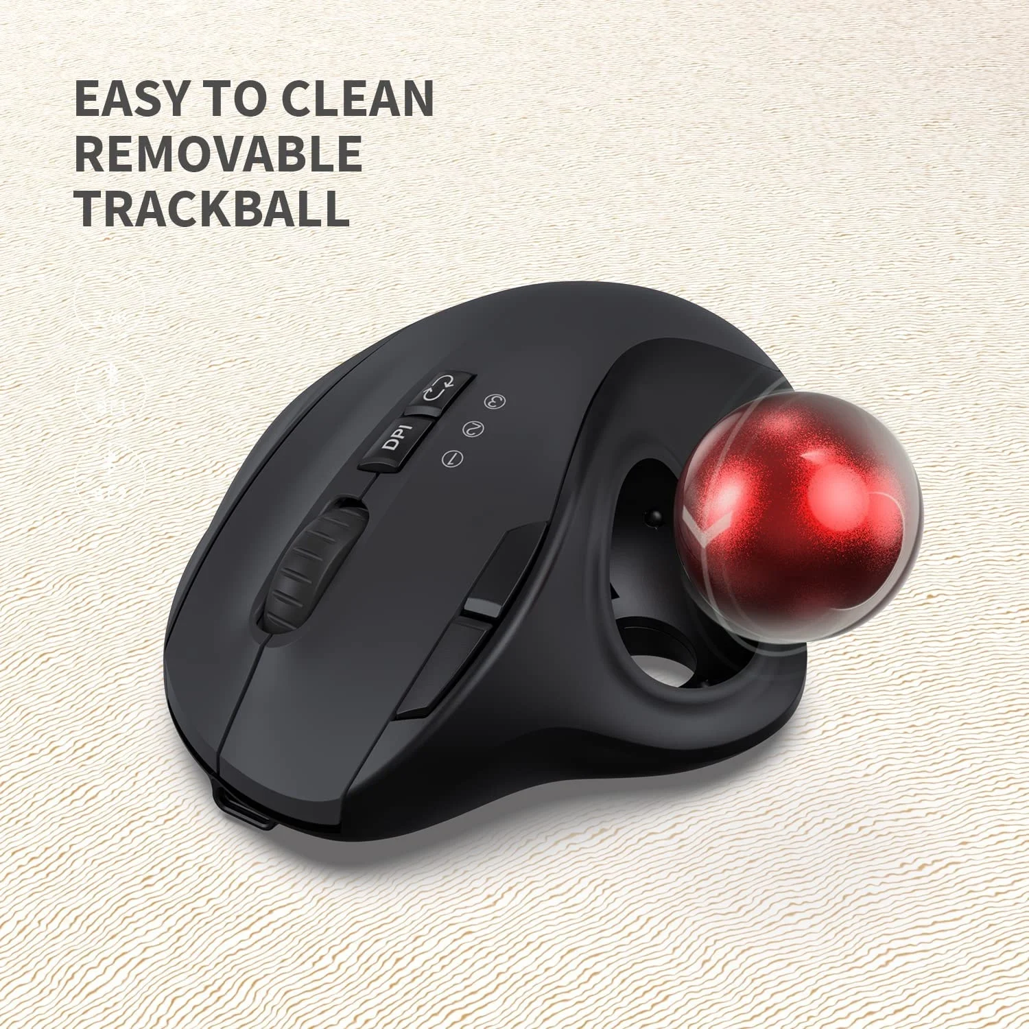 Bluetooth Trackball Mouse Rechargeable Gaming Mouse for Mac Windows Creative Professional CAD Drawing Game Mice Bluetooth Trackball Mouse Rechargeable Gaming Mouse for Mac Windows Creative Professional CAD Drawing Game Mice