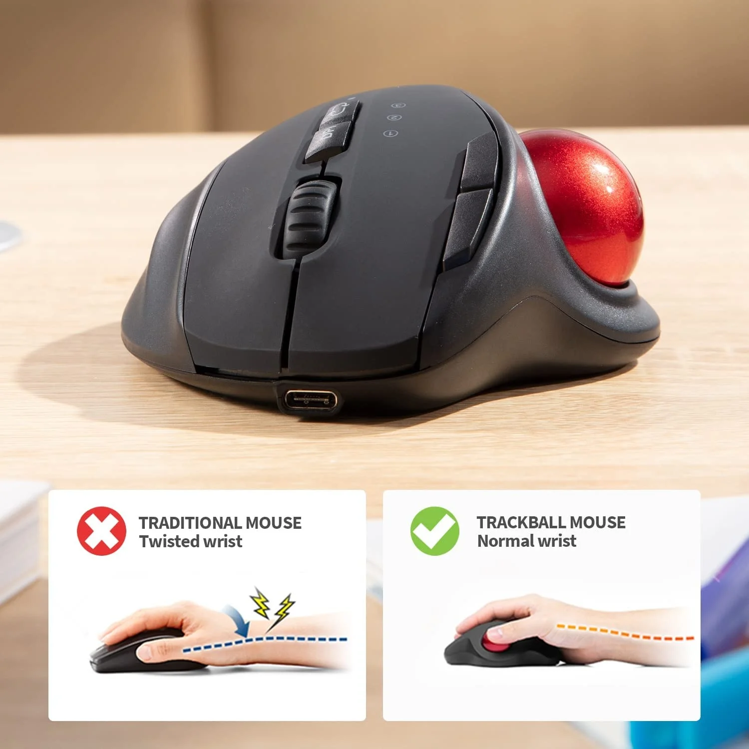 Bluetooth Trackball Mouse Rechargeable Gaming Mouse for Mac Windows Creative Professional CAD Drawing Game Mice Bluetooth Trackball Mouse Rechargeable Gaming Mouse for Mac Windows Creative Professional CAD Drawing Game Mice
