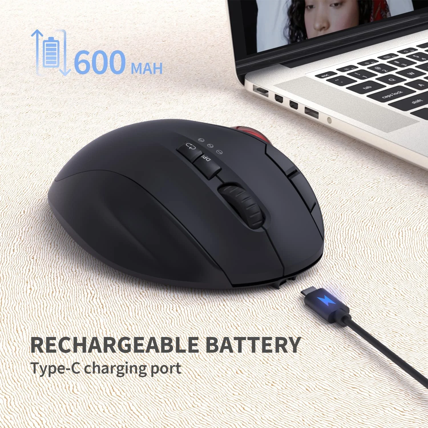 Bluetooth Trackball Mouse Rechargeable Gaming Mouse for Mac Windows Creative Professional CAD Drawing Game Mice Bluetooth Trackball Mouse Rechargeable Gaming Mouse for Mac Windows Creative Professional CAD Drawing Game Mice