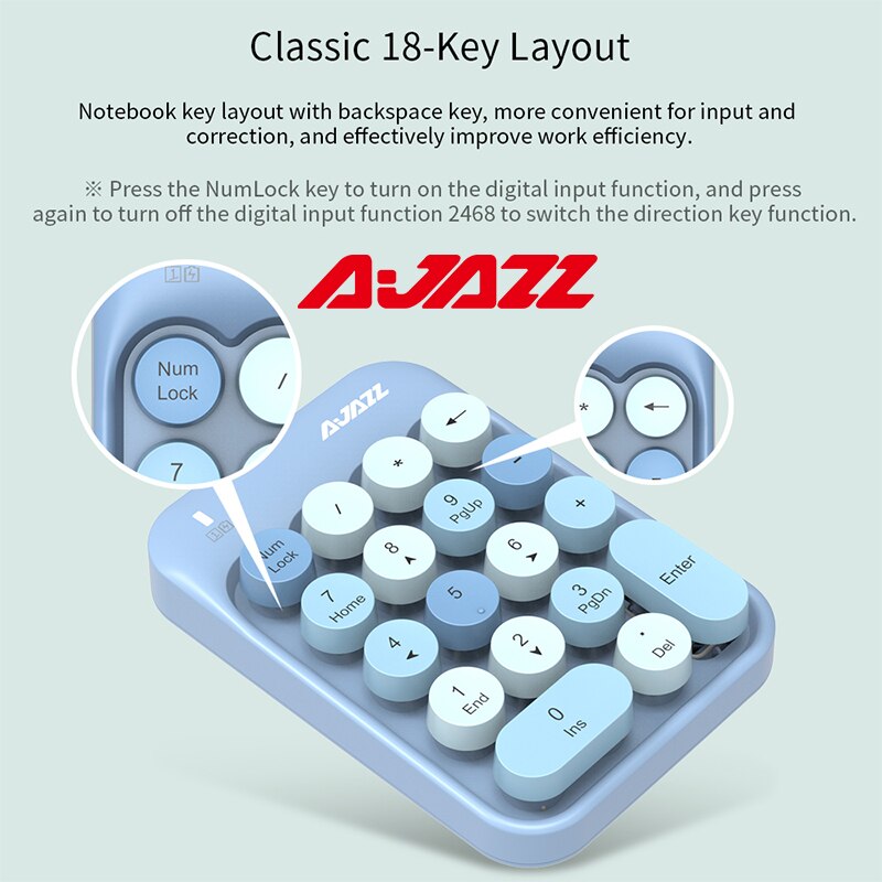 Bluetooth Wireless Numpad (18 Keys) Bluetooth Wireless Numpad (18 Keys)