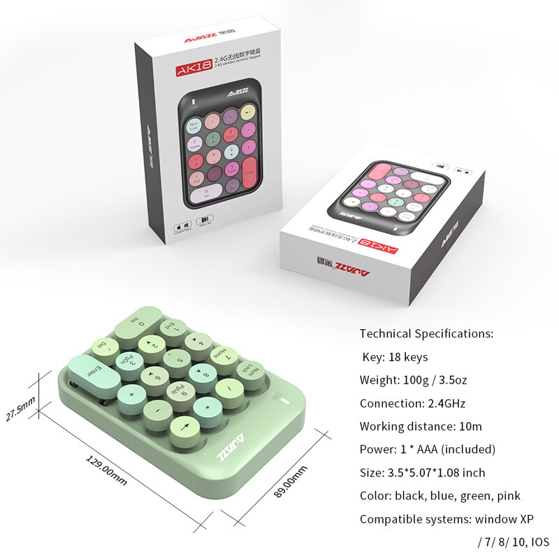 Bluetooth Wireless Numpad (18 Keys) Bluetooth Wireless Numpad (18 Keys)