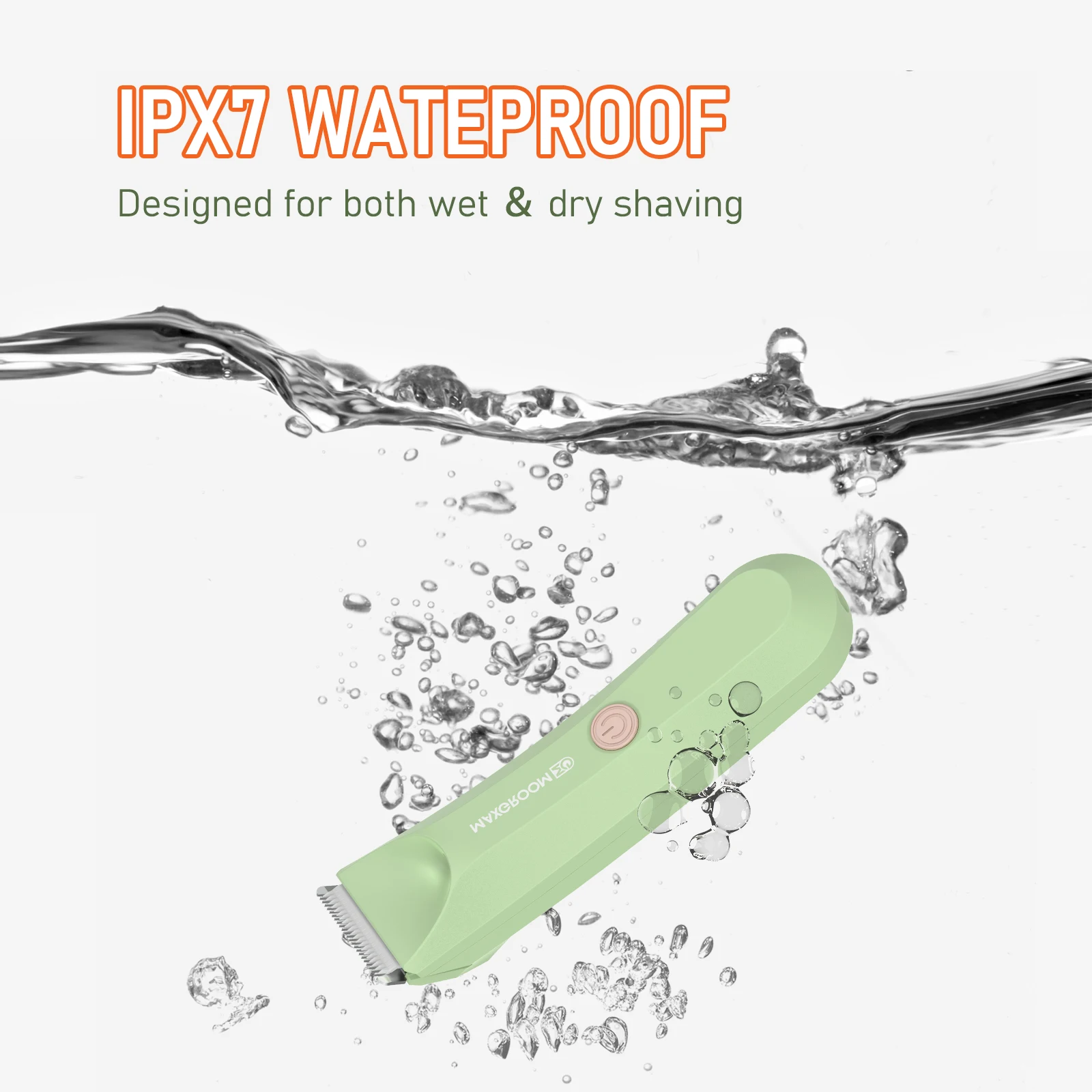 Body Hair Trimmer Shaver for Men Ball Trimmer for Groin Pubic Replaceable Ceramic Blade Electric Razor Waterproof